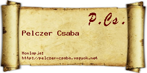 Pelczer Csaba névjegykártya